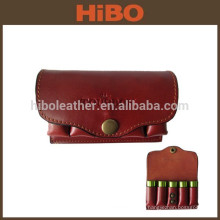 Funda de cuero genuino escopeta 12GA cartuchera bolsa de cáscara